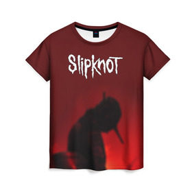 Женская футболка 3D с принтом Slipknot в Новосибирске, 100% полиэфир ( синтетическое хлопкоподобное полотно) | прямой крой, круглый вырез горловины, длина до линии бедер | слипкнот