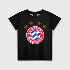 Детская футболка 3D с принтом Bayern в Новосибирске, 100% гипоаллергенный полиэфир | прямой крой, круглый вырез горловины, длина до линии бедер, чуть спущенное плечо, ткань немного тянется | bayern | football | бавария | бундеслига | немецкий чемпионат | футбол