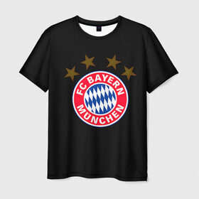 Мужская футболка 3D с принтом Bayern в Новосибирске, 100% полиэфир | прямой крой, круглый вырез горловины, длина до линии бедер | bayern | football | бавария | бундеслига | немецкий чемпионат | футбол