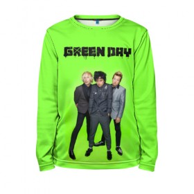 Детский лонгслив 3D с принтом Green Day в Новосибирске, 100% полиэстер | длинные рукава, круглый вырез горловины, полуприлегающий силуэт
 | 