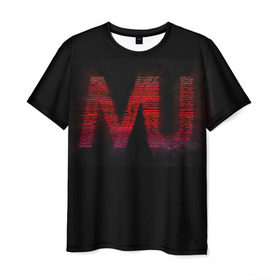 Мужская футболка 3D с принтом Manchester United team в Новосибирске, 100% полиэфир | прямой крой, круглый вырез горловины, длина до линии бедер | manchester united