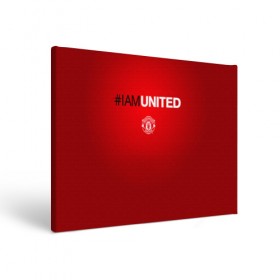 Холст прямоугольный с принтом I am United в Новосибирске, 100% ПВХ |  | manchester united