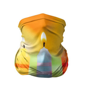 Бандана-труба 3D с принтом Цвета радости в Новосибирске, 100% полиэстер, ткань с особыми свойствами — Activecool | плотность 150‒180 г/м2; хорошо тянется, но сохраняет форму | арт | новинки | огонь | подарок | радуга | яркие