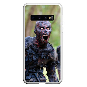 Чехол для Samsung Galaxy S10 с принтом Zombie в Новосибирске, Силикон | Область печати: задняя сторона чехла, без боковых панелей | walking dead | zombie | зомби | ходячие мертвецы