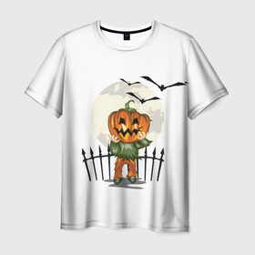 Мужская футболка 3D с принтом Halloween в Новосибирске, 100% полиэфир | прямой крой, круглый вырез горловины, длина до линии бедер | halloween | вампир | ведьма | кошка | луна | магия | новинки | ночь | тыква | хэллоуин