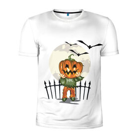 Мужская футболка 3D спортивная с принтом Halloween в Новосибирске, 100% полиэстер с улучшенными характеристиками | приталенный силуэт, круглая горловина, широкие плечи, сужается к линии бедра | halloween | вампир | ведьма | кошка | луна | магия | новинки | ночь | тыква | хэллоуин