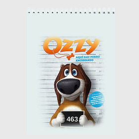 Скетчбук с принтом Ozzy в Новосибирске, 100% бумага
 | 48 листов, плотность листов — 100 г/м2, плотность картонной обложки — 250 г/м2. Листы скреплены сверху удобной пружинной спиралью | dog | fast furry | бигль | большой собачий побег | мартин | мультфильм | оззи | побег | свободу разношерстным | собака