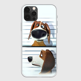 Чехол для iPhone 12 Pro с принтом Разыскивается пёс в Новосибирске, силикон | область печати: задняя сторона чехла, без боковых панелей | dog | fast furry | бигль | большой собачий побег | мартин | мультфильм | оззи | побег | свободу разношерстным | собака