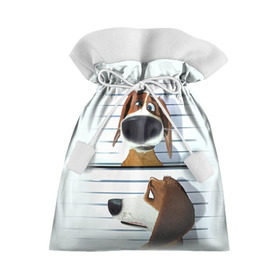 Подарочный 3D мешок с принтом Разыскивается пёс в Новосибирске, 100% полиэстер | Размер: 29*39 см | dog | fast furry | бигль | большой собачий побег | мартин | мультфильм | оззи | побег | свободу разношерстным | собака