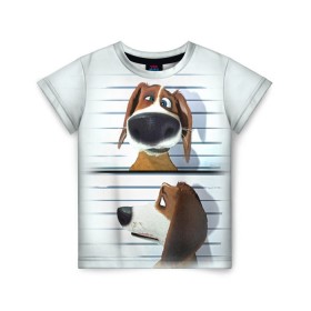 Детская футболка 3D с принтом Разыскивается пёс в Новосибирске, 100% гипоаллергенный полиэфир | прямой крой, круглый вырез горловины, длина до линии бедер, чуть спущенное плечо, ткань немного тянется | dog | fast furry | бигль | большой собачий побег | мартин | мультфильм | оззи | побег | свободу разношерстным | собака