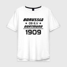 Мужская футболка хлопок Oversize с принтом BVB в Новосибирске, 100% хлопок | свободный крой, круглый ворот, “спинка” длиннее передней части | боруссия
