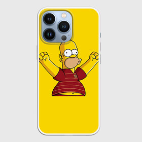 Чехол для iPhone 13 Pro с принтом Гомер болельщик в Новосибирске,  |  | simpsons