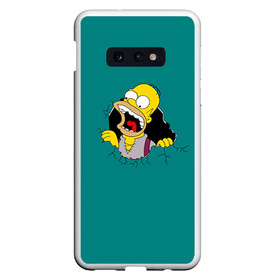 Чехол для Samsung S10E с принтом Alien-Homer в Новосибирске, Силикон | Область печати: задняя сторона чехла, без боковых панелей | Тематика изображения на принте: simpsons