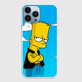 Чехол для iPhone 13 Pro Max с принтом Барт Симпсон в Новосибирске,  |  | simpsons