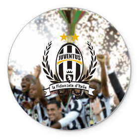 Коврик круглый с принтом Juventus5 в Новосибирске, резина и полиэстер | круглая форма, изображение наносится на всю лицевую часть | football | juve | juventus | seria a | бьянконери | серия а | футбол | чемпионат италии | юве | ювентус