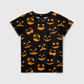 Детская футболка 3D с принтом Хэллуин 6 в Новосибирске, 100% гипоаллергенный полиэфир | прямой крой, круглый вырез горловины, длина до линии бедер, чуть спущенное плечо, ткань немного тянется | 31 октября | halloween | паутина | привидения | теги: хелоуин | хеллоуин | черепа