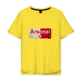 Мужская футболка хлопок Oversize с принтом Arsenal в Новосибирске, 100% хлопок | свободный крой, круглый ворот, “спинка” длиннее передней части | arsenal | арсенал