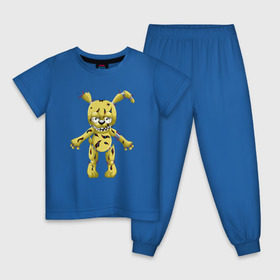Детская пижама хлопок с принтом Springtrap в Новосибирске, 100% хлопок |  брюки и футболка прямого кроя, без карманов, на брюках мягкая резинка на поясе и по низу штанин
 | Тематика изображения на принте: five nights at freddys | springtrap | фнаф