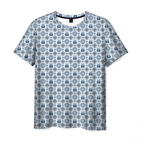 Мужская футболка 3D с принтом Sans в Новосибирске, 100% полиэфир | прямой крой, круглый вырез горловины, длина до линии бедер | new year | sans | santa | undertale | зима | нг | новый год | санта | снег
