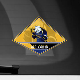 Наклейка на автомобиль с принтом NHL: St. Louis BLUES в Новосибирске, ПВХ |  | Тематика изображения на принте: 