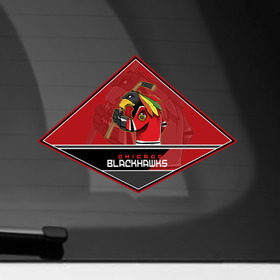 Наклейка на автомобиль с принтом NHL: Chicago Blackhawks в Новосибирске, ПВХ |  | Тематика изображения на принте: 