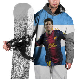 Накидка на куртку 3D с принтом Messi from Argentina в Новосибирске, 100% полиэстер |  | аргентина | барселона | месси | футбол