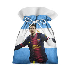 Подарочный 3D мешок с принтом Messi from Argentina в Новосибирске, 100% полиэстер | Размер: 29*39 см | аргентина | барселона | месси | футбол