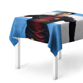 Скатерть 3D с принтом Messi from Argentina в Новосибирске, 100% полиэстер (ткань не мнется и не растягивается) | Размер: 150*150 см | аргентина | барселона | месси | футбол