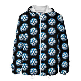 Мужская куртка 3D с принтом Volkswagen в Новосибирске, ткань верха — 100% полиэстер, подклад — флис | прямой крой, подол и капюшон оформлены резинкой с фиксаторами, два кармана без застежек по бокам, один большой потайной карман на груди. Карман на груди застегивается на липучку | фольксваген