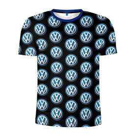 Мужская футболка 3D спортивная с принтом Volkswagen в Новосибирске, 100% полиэстер с улучшенными характеристиками | приталенный силуэт, круглая горловина, широкие плечи, сужается к линии бедра | фольксваген