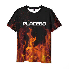 Мужская футболка 3D с принтом Placebo в Новосибирске, 100% полиэфир | прямой крой, круглый вырез горловины, длина до линии бедер | 