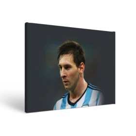 Холст прямоугольный с принтом Leo Messi в Новосибирске, 100% ПВХ |  | fc barcelona | football | lionel messi | messi | аргентина | барса | лео месси | фк барселона | футбол