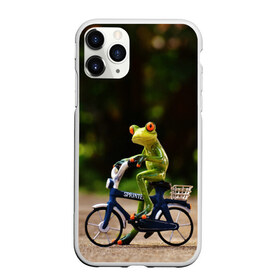 Чехол для iPhone 11 Pro матовый с принтом Лягушка в Новосибирске, Силикон |  | велосипед | жаба | животные | лягушка | мини | фигурка