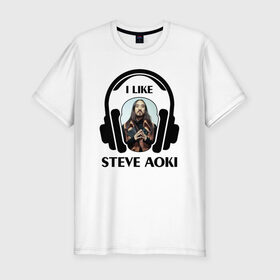 Мужская футболка премиум с принтом I like Steve Aoki в Новосибирске, 92% хлопок, 8% лайкра | приталенный силуэт, круглый вырез ворота, длина до линии бедра, короткий рукав | beatport | club | dim mak | dj | edm | electro | house | i like | music | production | radio | steve aoki | techno | top | trance | дискотека | звезда | клуб | любимчик | мне нравится | музыка | музыкант | наушники | продюссер | радио | фестиваль