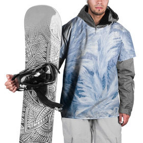 Накидка на куртку 3D с принтом Морозные узоры в Новосибирске, 100% полиэстер |  | Тематика изображения на принте: frost | happy | new | year | год | иней | мороз | новогодние | новый | снег