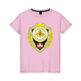 Женская футболка хлопок с принтом Отличник военной разведки в Новосибирске, 100% хлопок | прямой крой, круглый вырез горловины, длина до линии бедер, слегка спущенное плечо | армия | военная разведка | вс рф | россия | солдат