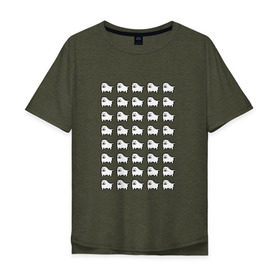 Мужская футболка хлопок Oversize с принтом Undertale doge в Новосибирске, 100% хлопок | свободный крой, круглый ворот, “спинка” длиннее передней части | андертейл | подземелье | собака