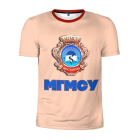 Мужская футболка 3D спортивная с принтом МГМСУ в Новосибирске, 100% полиэстер с улучшенными характеристиками | приталенный силуэт, круглая горловина, широкие плечи, сужается к линии бедра | врач | врачи | доктор | профессии | профессия | работа | хирург