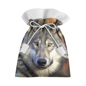 Подарочный 3D мешок с принтом Волк в Новосибирске, 100% полиэстер | Размер: 29*39 см | волк | волки | волчата | волчонок | хищник