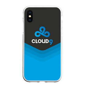 Чехол для iPhone XS Max матовый с принтом Cloud 9 Uniform в Новосибирске, Силикон | Область печати: задняя сторона чехла, без боковых панелей | counter strike | cs go | swat | terrorist | контр страйк | кс го | спецназ