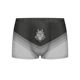 Мужские трусы 3D с принтом G2 Esports Uniform в Новосибирске, 50% хлопок, 50% полиэстер | классическая посадка, на поясе мягкая тканевая резинка | Тематика изображения на принте: counter strike | cs go | g2 esports | swat | terrorist | г2 еспорт | контр страйк | кс го | спецназ