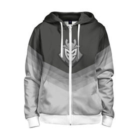 Детская толстовка 3D на молнии с принтом G2 Esports Uniform в Новосибирске, 100% полиэстер |  манжеты и пояс оформлены широкой мягкой резинкой, двухслойный капюшон со шнурком для регулировки, спереди карманы и застежка-молния
 | Тематика изображения на принте: counter strike | cs go | g2 esports | swat | terrorist | г2 еспорт | контр страйк | кс го | спецназ