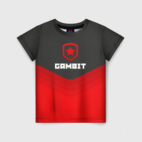 Детская футболка 3D с принтом Gambit Gaming Uniform в Новосибирске, 100% гипоаллергенный полиэфир | прямой крой, круглый вырез горловины, длина до линии бедер, чуть спущенное плечо, ткань немного тянется | counter strike | cs go | gambit | swat | terrorist | гамбит | контр страйк | кс го | спецназ