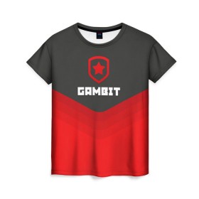 Женская футболка 3D с принтом Gambit Gaming Uniform в Новосибирске, 100% полиэфир ( синтетическое хлопкоподобное полотно) | прямой крой, круглый вырез горловины, длина до линии бедер | counter strike | cs go | gambit | swat | terrorist | гамбит | контр страйк | кс го | спецназ