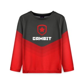 Детский лонгслив 3D с принтом Gambit Gaming Uniform в Новосибирске, 100% полиэстер | длинные рукава, круглый вырез горловины, полуприлегающий силуэт
 | Тематика изображения на принте: counter strike | cs go | gambit | swat | terrorist | гамбит | контр страйк | кс го | спецназ