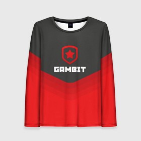 Женский лонгслив 3D с принтом Gambit Gaming Uniform в Новосибирске, 100% полиэстер | длинные рукава, круглый вырез горловины, полуприлегающий силуэт | counter strike | cs go | gambit | swat | terrorist | гамбит | контр страйк | кс го | спецназ