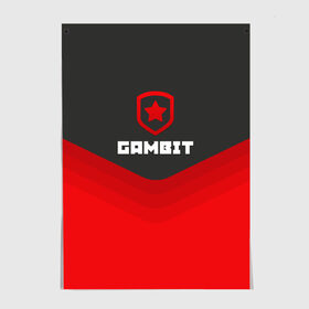 Постер с принтом Gambit Gaming Uniform в Новосибирске, 100% бумага
 | бумага, плотность 150 мг. Матовая, но за счет высокого коэффициента гладкости имеет небольшой блеск и дает на свету блики, но в отличии от глянцевой бумаги не покрыта лаком | counter strike | cs go | gambit | swat | terrorist | гамбит | контр страйк | кс го | спецназ