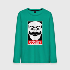 Мужской лонгслив хлопок с принтом Fsociety в Новосибирске, 100% хлопок |  | mister | mr | robot | мистер | робот