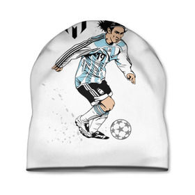 Шапка 3D с принтом Messi в Новосибирске, 100% полиэстер | универсальный размер, печать по всей поверхности изделия | Тематика изображения на принте: barselona | messi | аргентина | барселона | испания | месси | мяч | футбол