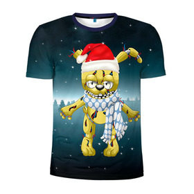 Мужская футболка 3D спортивная с принтом Five Nights At Freddy`s в Новосибирске, 100% полиэстер с улучшенными характеристиками | приталенный силуэт, круглая горловина, широкие плечи, сужается к линии бедра | fnaf | freddy | бонни | медведь | мишка | фнаф | фокси | фредди